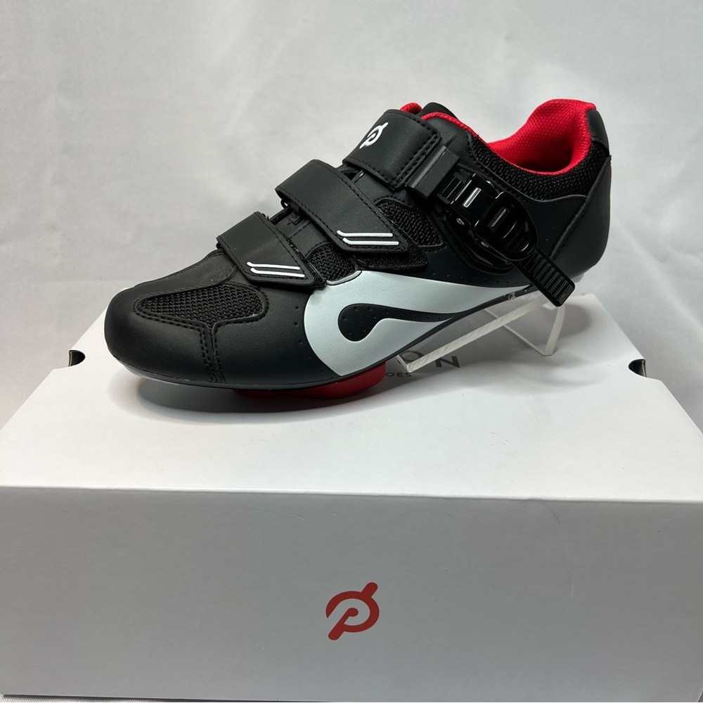 Peloton Cycling Shoes Cleats Black Red White Men's Si… Gem